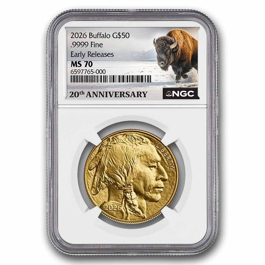 2026 1 oz Gold Buffalo MS-70 NGC (ER, 20th Anniversary)